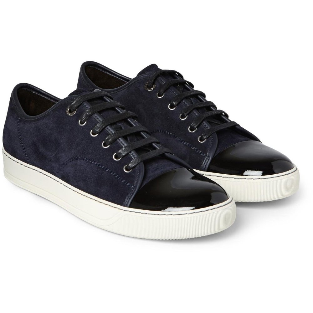 Lanvin ~ Toe-Capped Sneakers ~ Navy Blue